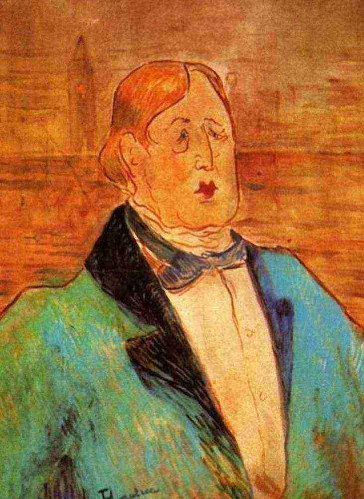 Toulouse Lautrec Portrait Of Oscar Wilde A4 Photo Print