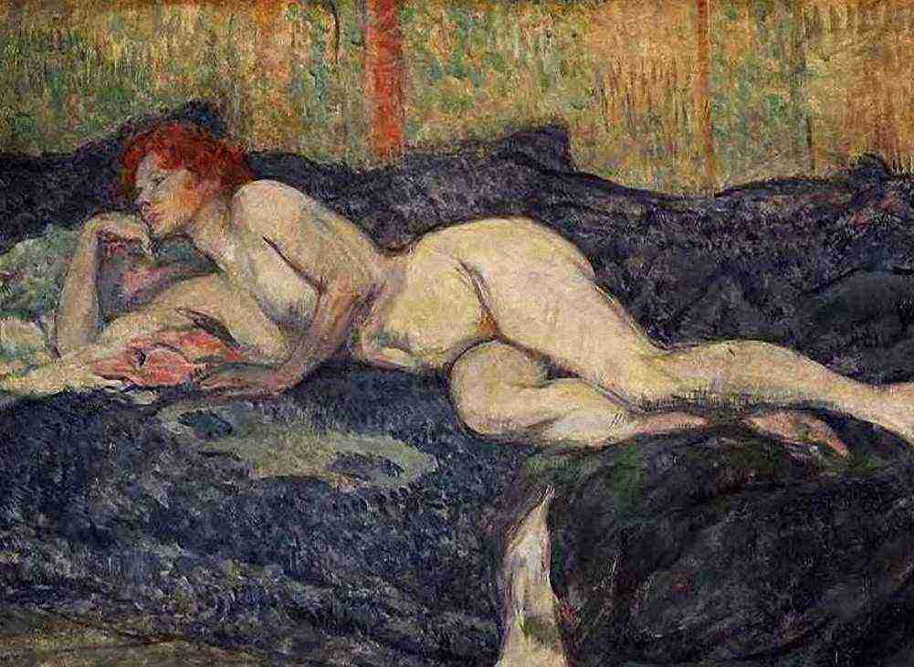 Toulouse Lautrec Reclining Nude A4 Photo Print