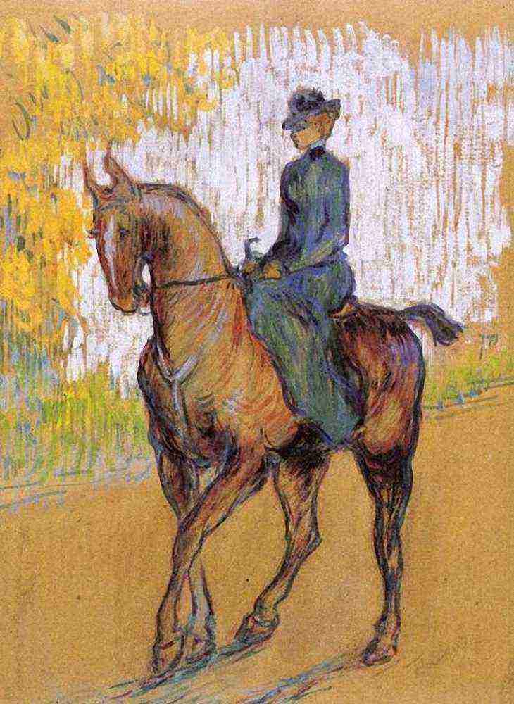Toulouse Lautrec Side Saddle A4 Photo Print