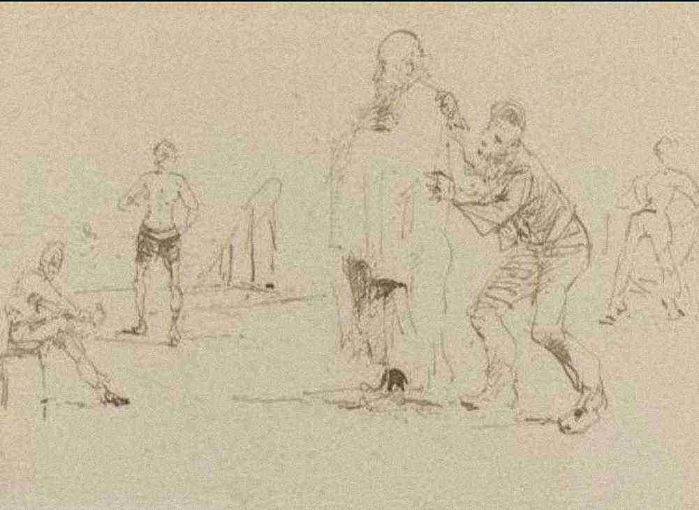 Toulouse Lautrec Sur La Plage A4 Photo Print