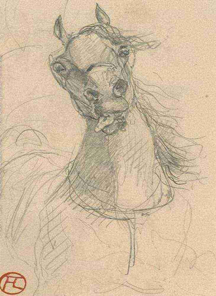 Toulouse Lautrec Tete De Cheval 2 A4 Photo Print