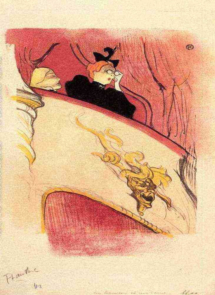 Toulouse Lautrec The Box With The Guilded Mask A4 Photo Print