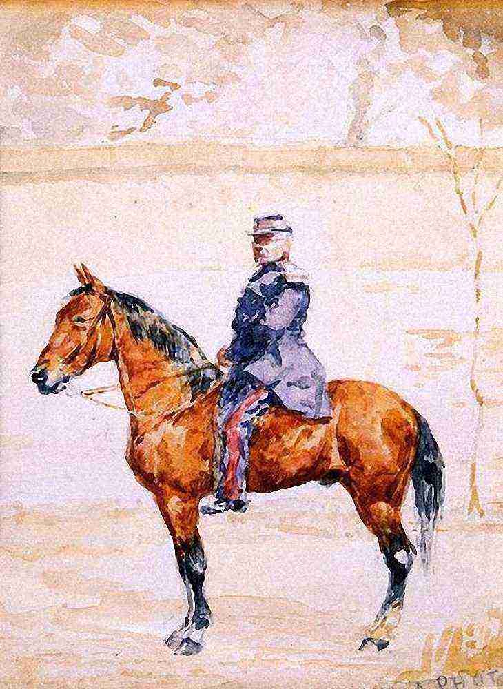 Toulouse Lautrec The General At The River A4 Photo Print