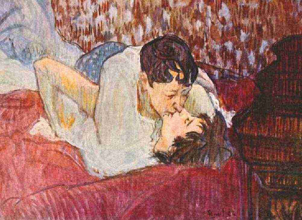 Toulouse Lautrec The Kiss A4 Photo Print