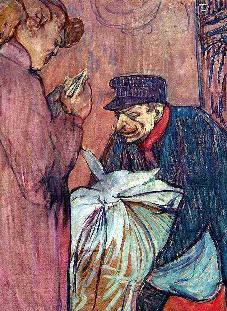 Toulouse Lautrec The Laundryman Calling At The Brothal A4 Photo Print