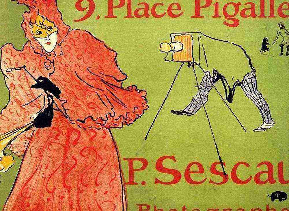 Toulouse Lautrec The Photographer Sescau A4 Photo Print