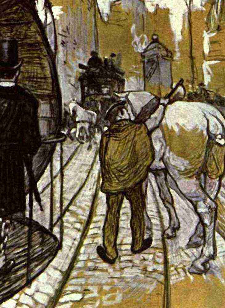 Toulouse Lautrec The Preliminaries Horse Of The Rails Bus Company A4 Photo Print
