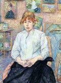 Toulouse Lautrec The Redhead With A White Blouse A4 Photo Print