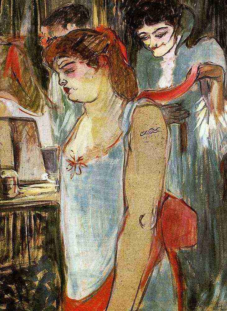 Toulouse Lautrec The Tatooed Woman A4 Photo Print