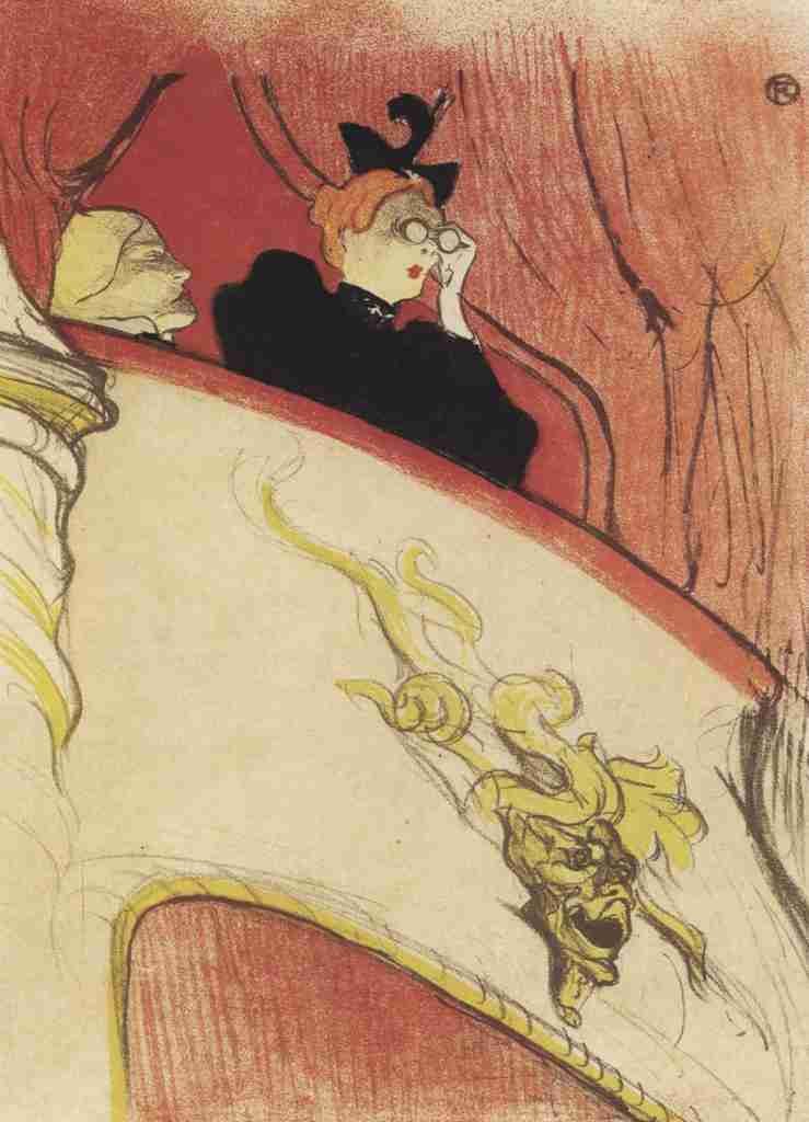 Toulouse Lautrec The box with the gilded mask 1894 A4 Photo Print