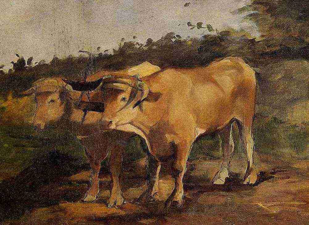 Toulouse Lautrec Two Bulls Wearing A Yoke A4 Photo Print