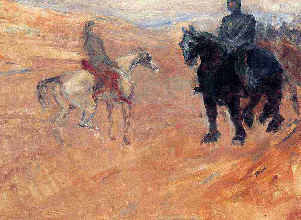 Toulouse Lautrec Two Knights In Armor A4 Photo Print