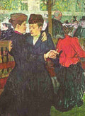 Toulouse Lautrec Two Women Dancing At The Moulin Rouge A4 Photo Print