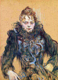 Toulouse Lautrec Woman With A Black Feather Boa A4 Photo Print