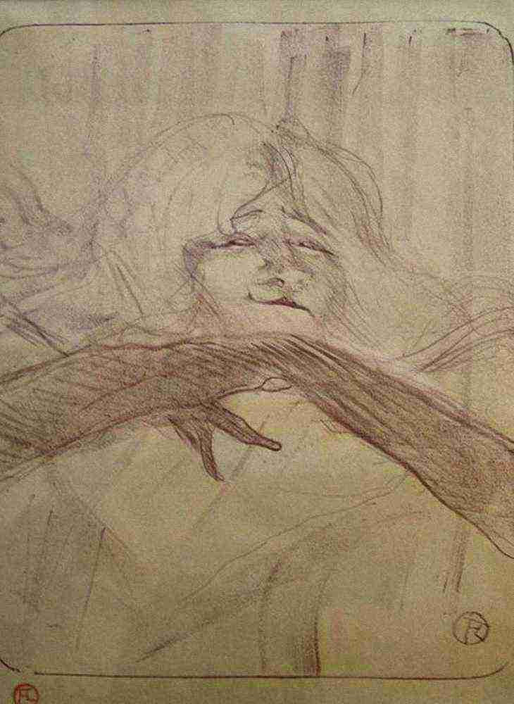 Toulouse Lautrec Yvette Guilbert Linger Longer Loo A4 Photo Print