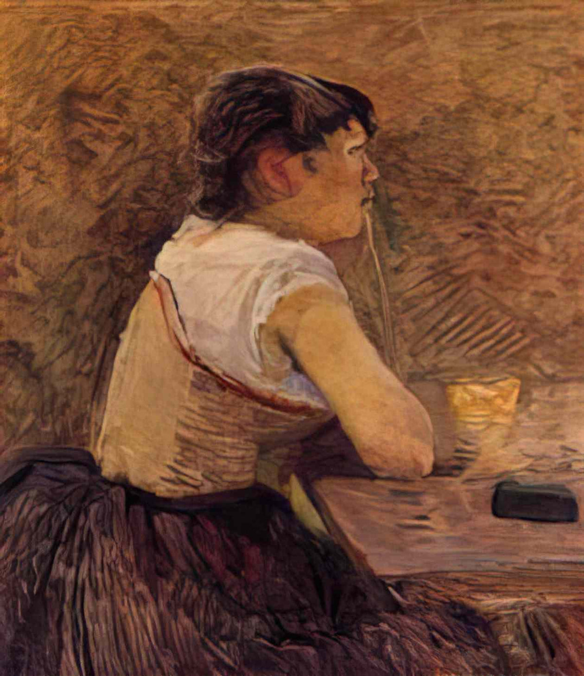 Toulouse Lautrec at gennelle absinthe drinker 1886 Art A4 Photo Print