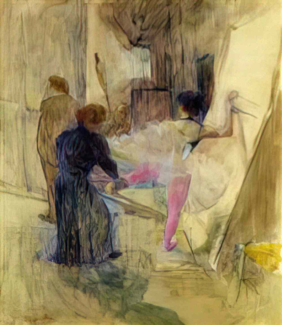 Toulouse Lautrec behind the scenes 1899 Art A4 Photo Print