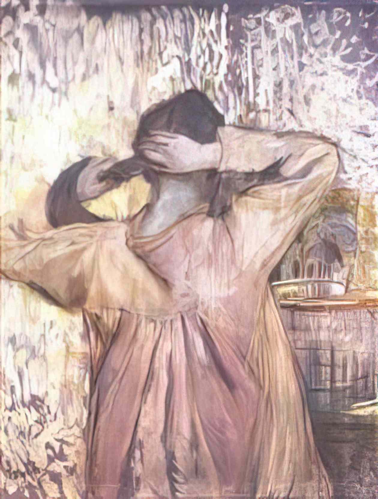 Toulouse Lautrec combing Art A4 Photo Print