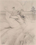 Toulouse Lautrec in bed Art A4 Photo Print
