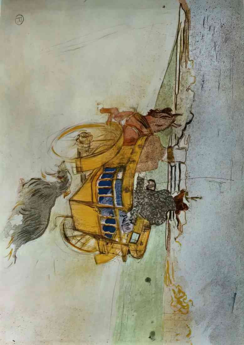 Toulouse Lautrec la charrette anglaise the english dog cart A4 Photo Print