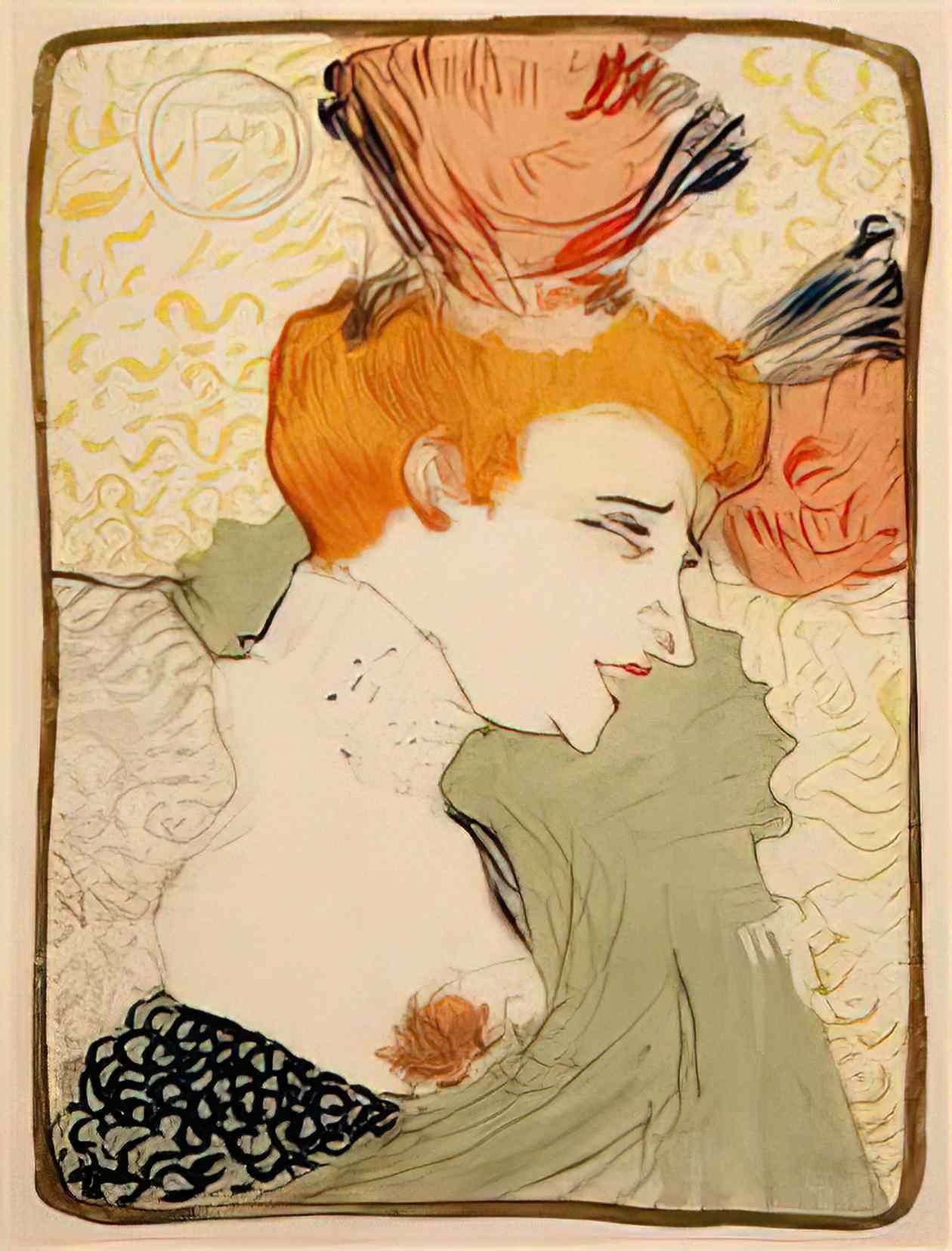 Toulouse Lautrec marcelle lender 1895 Art A4 Photo Print