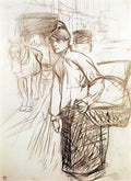Toulouse Lautrec study for the laundress 1888 Art A4 Photo Print