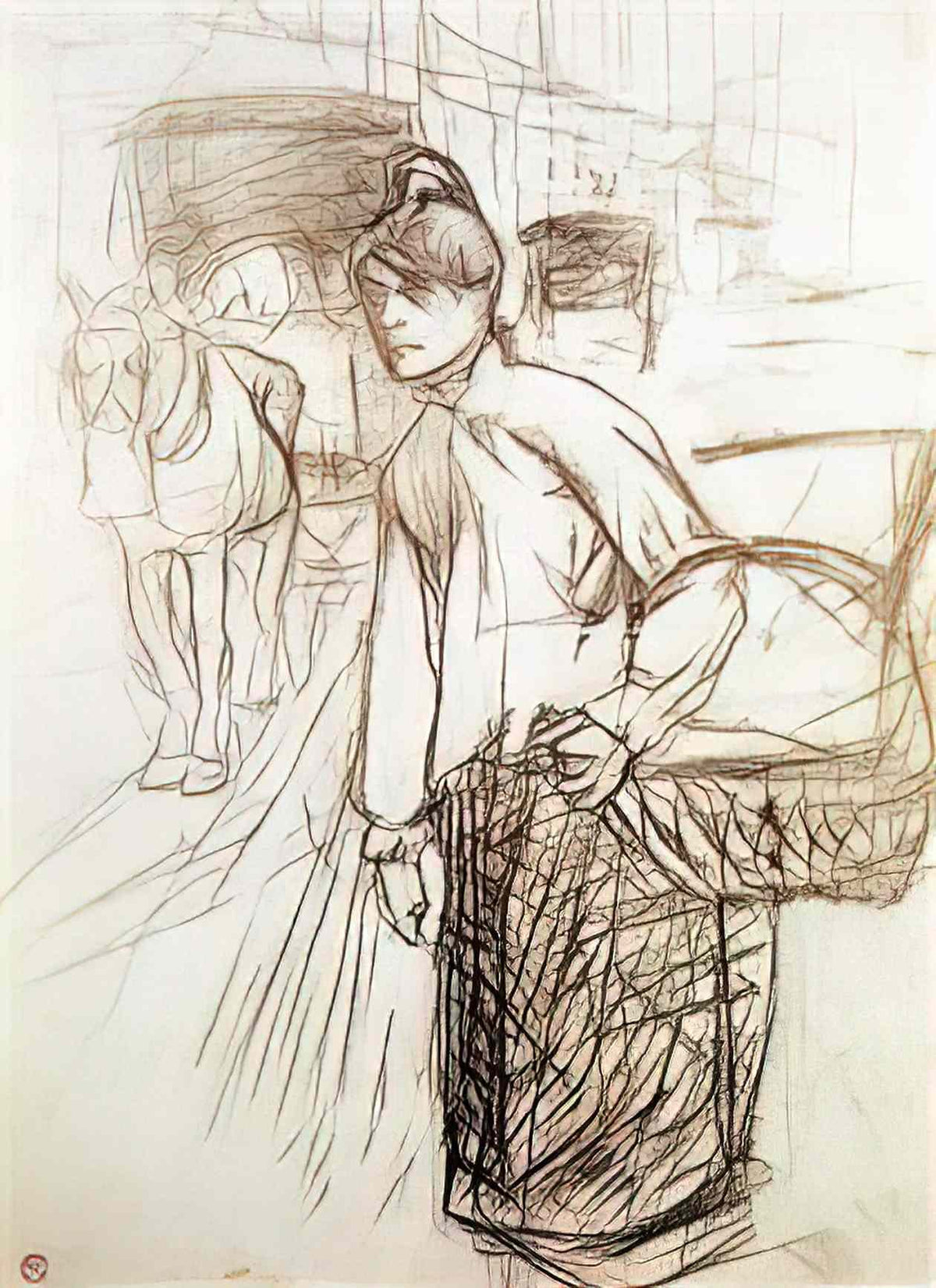 Toulouse Lautrec study for the laundress 1888 Art A4 Photo Print