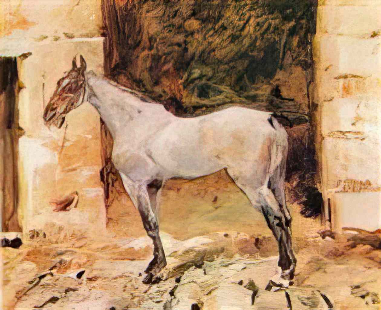 Toulouse Lautrec tethered horse Art A4 Photo Print