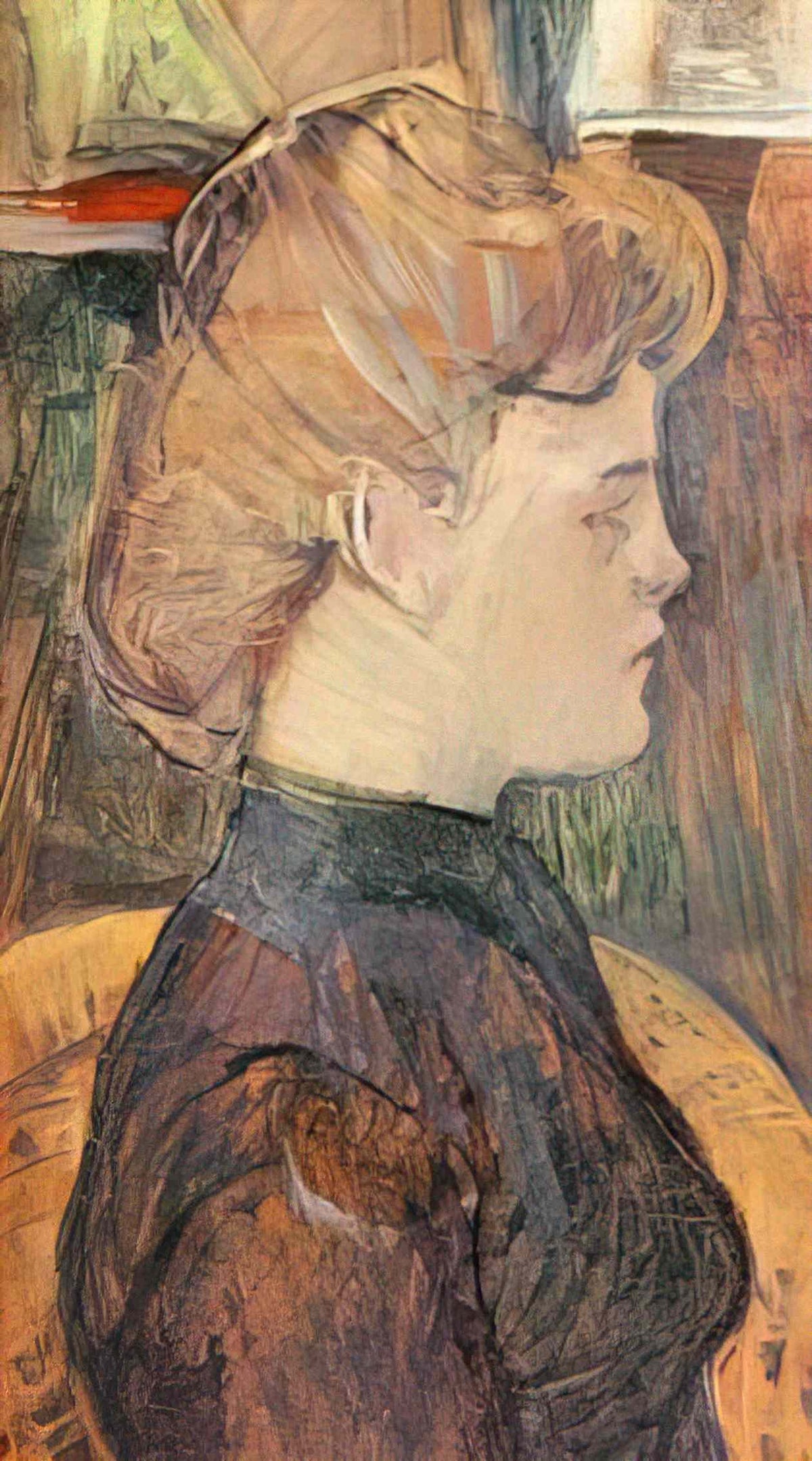 Toulouse Lautrec the painter s model helene vary in the studio 1889 Art A4 Photo Print