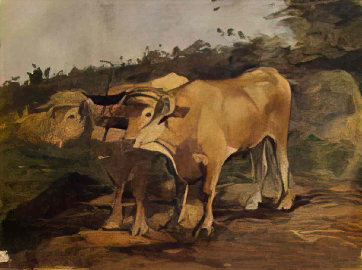 Toulouse Lautrec two bulls wearing a yoke 1881 Art A4 Photo Print