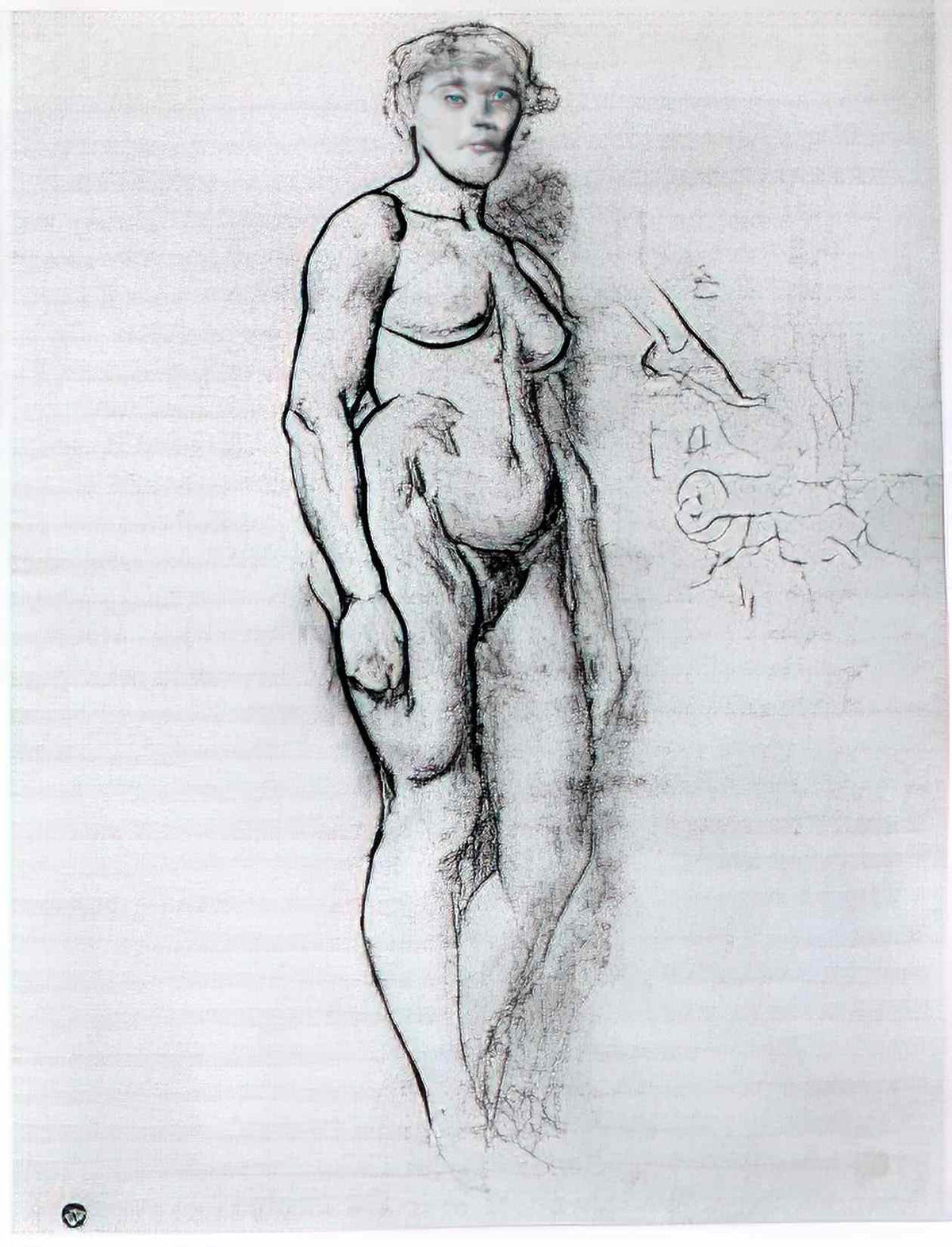 Toulouse Lautrec woman standing in semi profile 1883 Art A4 Photo Print