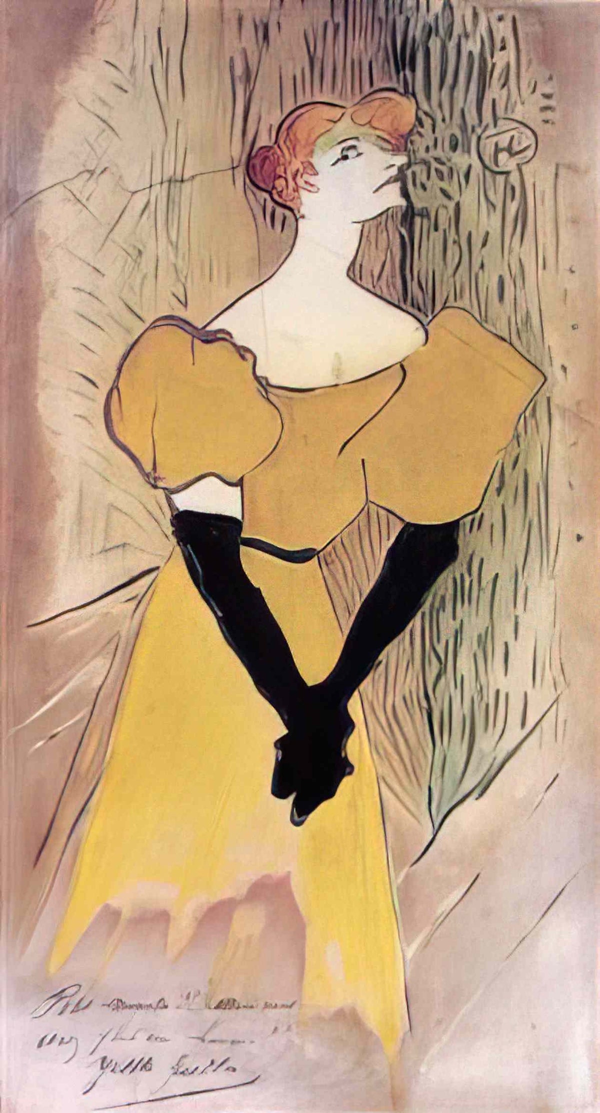 Toulouse Lautrec yvette guilbert 1895 Art A4 Photo Print