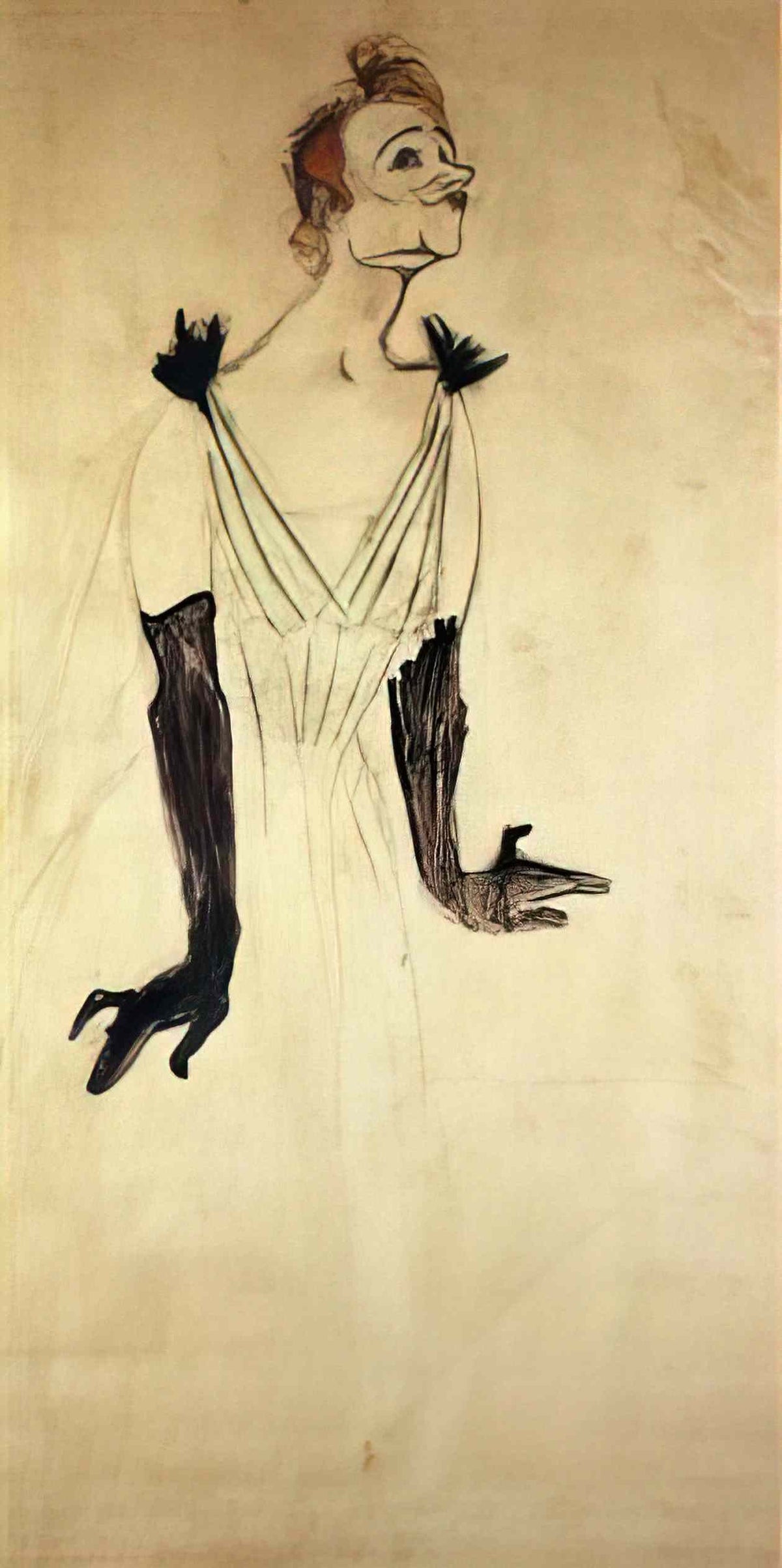 Toulouse Lautrec yvette guilbert taking a curtain call 1894 Art A4 Photo Print