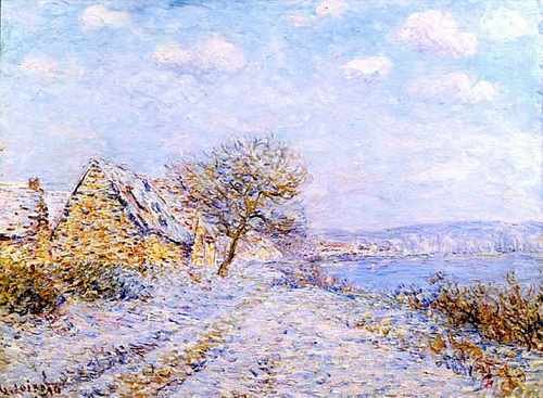 Tournedos Sur Seine Snow Frost Sun 1901 A4 Photo Print