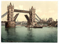 Tower Bridge II closed London Vintage A4 Photo Print