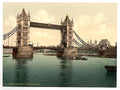 Tower Bridge III open London Vintage A4 Photo Print