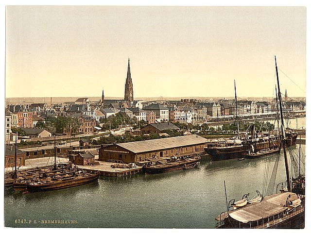 Town Bremerhafen Hanover Vintage A4 Photo Print