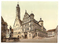 Town Hall Rothenburg Bavaria Vintage A4 Photo Print