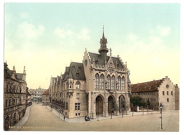 Town hall Erfurt Thuringia Vintage A4 Photo Print