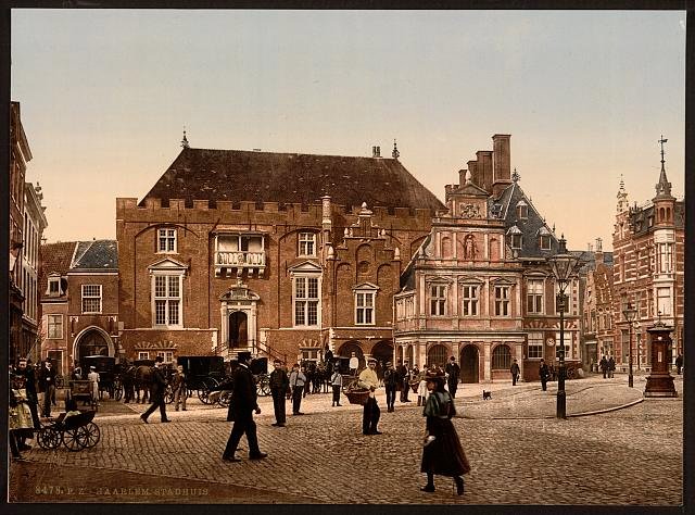 Town hall Haarlem Vintage A4 Photo Print