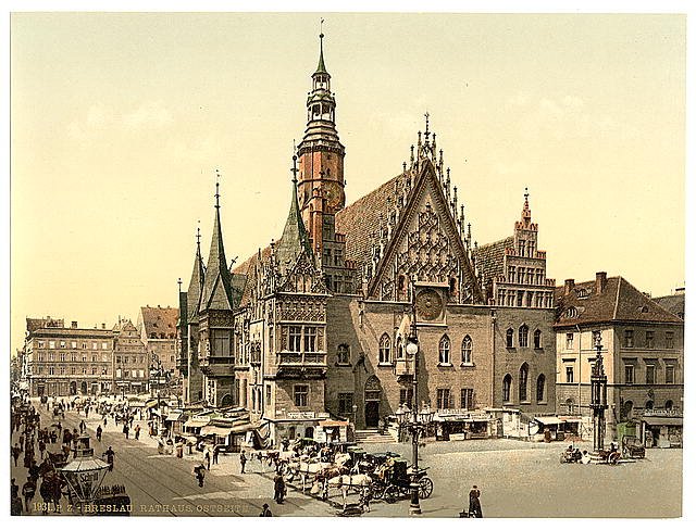 Town hall I Breslau Silesia Vintage A4 Photo Print