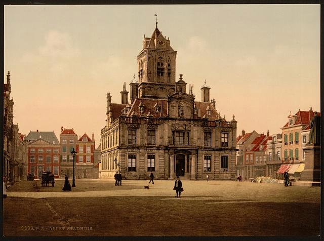 Town hall Stadthuis II Delft Vintage A4 Photo Print