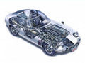 Toyota 2000GT cutaway A4 Photo Print