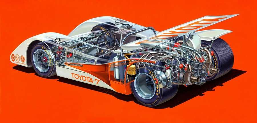 Toyota 7 cutaway A4 Photo Print