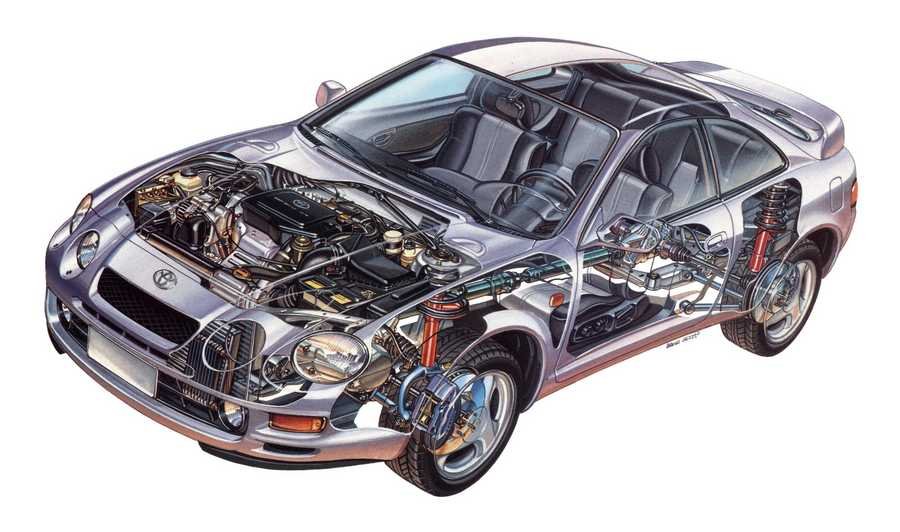 Toyota Celica GT cutaway A4 Photo Print