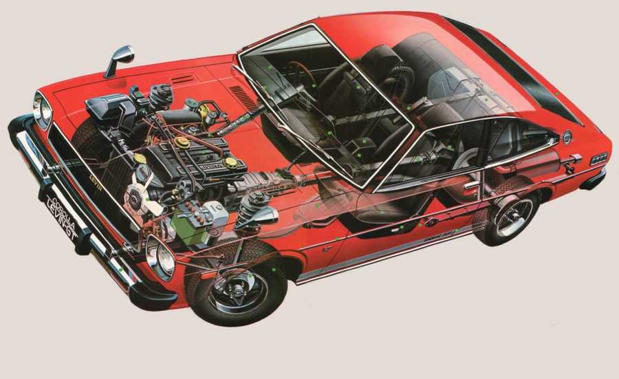 Toyota Corolla E30 cutaway A4 Photo Print