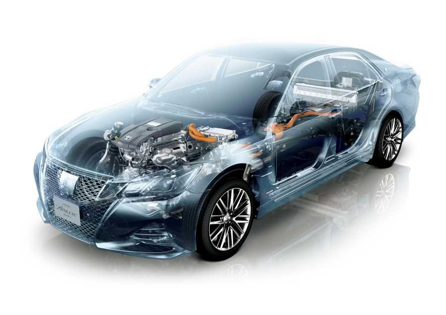 Toyota Crown Hybrid 2012 cutaway A4 Photo Print