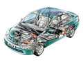 Toyota Prius 2000 cutaway A4 Photo Print