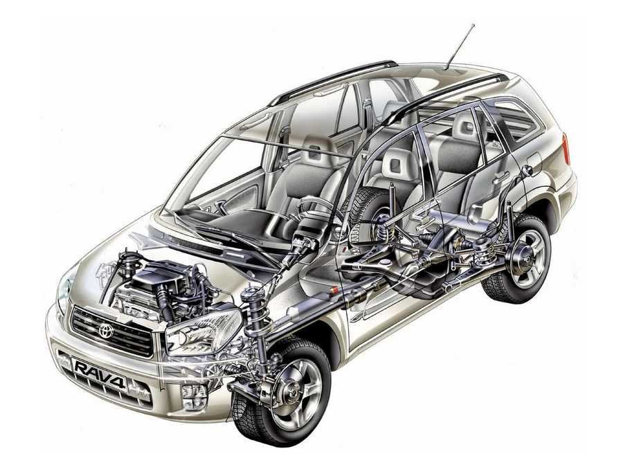 Toyota RAV4 cutaway A4 Photo Print