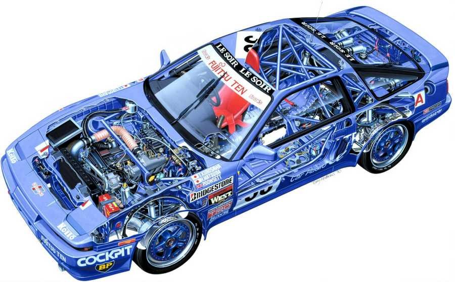 Toyota Supra cutaway A4 Photo Print